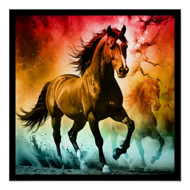 Horse running  poster (Front)