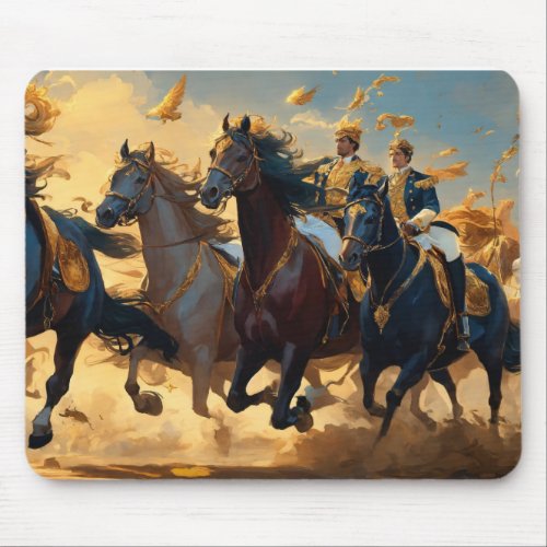 horse running track mouse pad