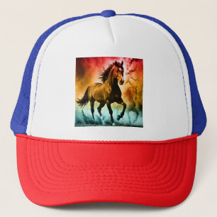 Horse running  trucker hat