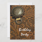 Horse Saddle Country Western Birthday Party Invitation (Front)