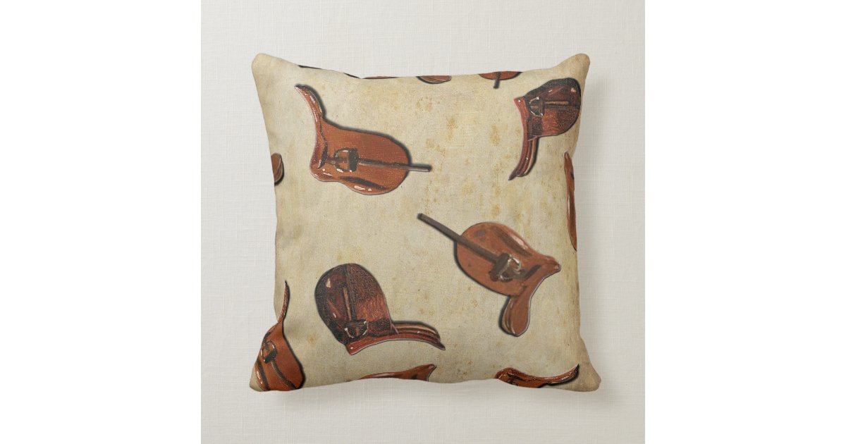 Horse, saddle, equestrian, themed, vintage, decor, throw ...