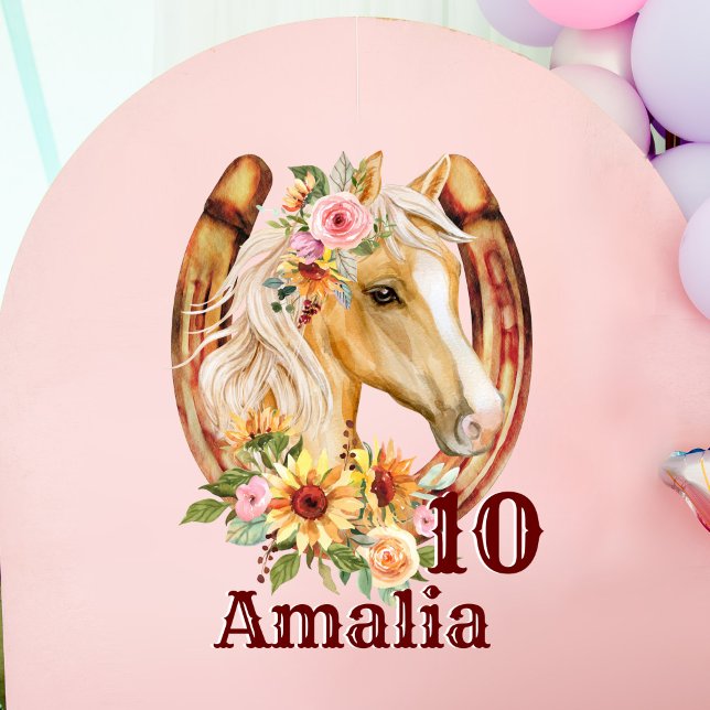 Horse saddle up cowgirl party wall backdrop  wall decal  (Creator Uploaded)