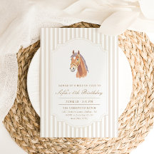 Horse Saddle Up Neutral Brown Pony Birthday