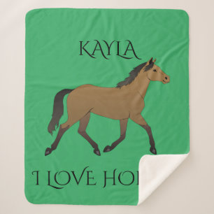 Horse sage sherpa blanket. sherpa blanket