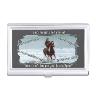 Horse said I'm Good Enough Business Card Holder