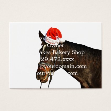 Horse santa - christmas horse - merry christmas business card