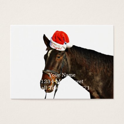 Horse santa - christmas horse - merry christmas business card