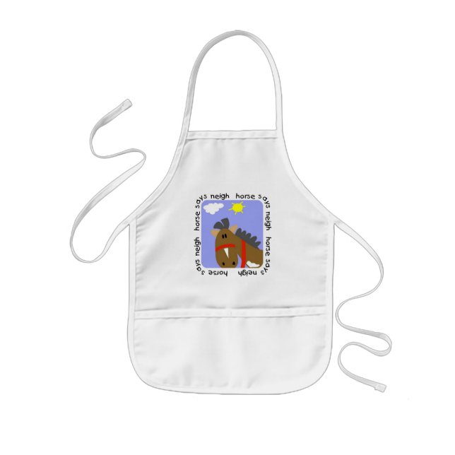 Horse Says Neigh Tshirts and Gifts Kids' Apron (Front)