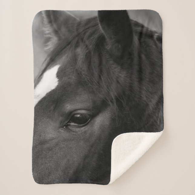Horse sba sherpa blanket (Front)