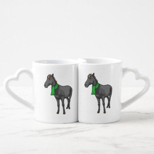 Horse Scarf Coffee Mug Set