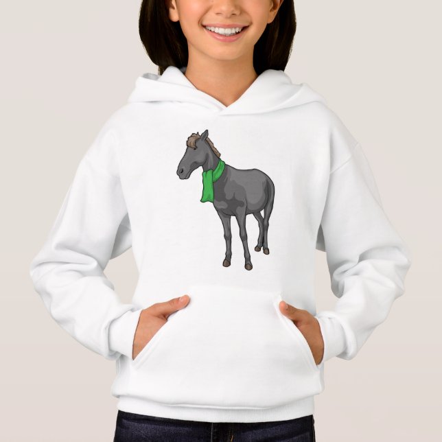 Horse Scarf Hoodie (Front)