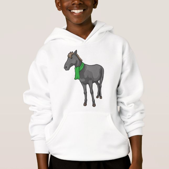 Horse Scarf Hoodie (Front)