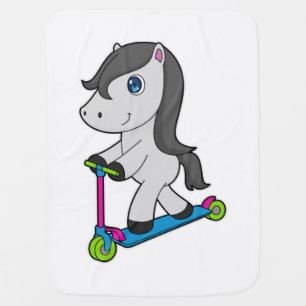Horse Scooter Baby Blanket