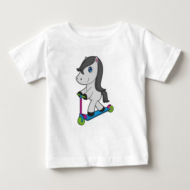 Horse Scooter Baby T-Shirt (Front)