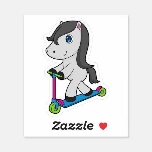 Horse Scooter Sticker