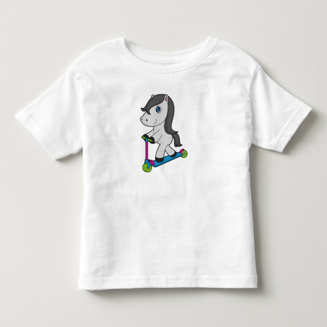 Horse Scooter Toddler T-shirt (Front)