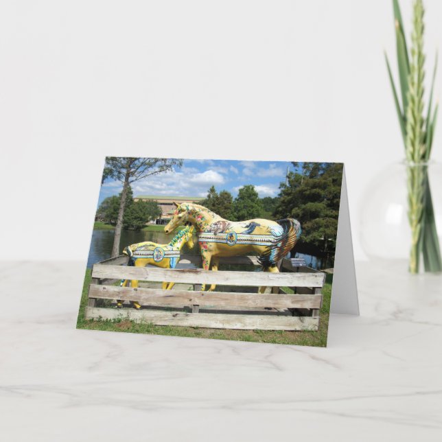 Horse Sculpture Greeting Card (Front)