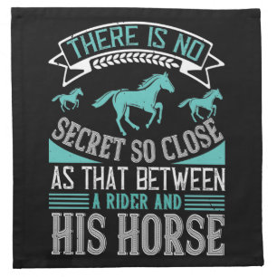 Horse Secret Between Rider And His Horse Cloth Napkin