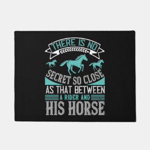 Horse Secret Between Rider And His Horse Doormat