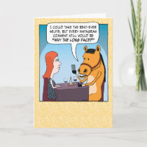 Horse Selfie With Long Face Funny Birthday Card