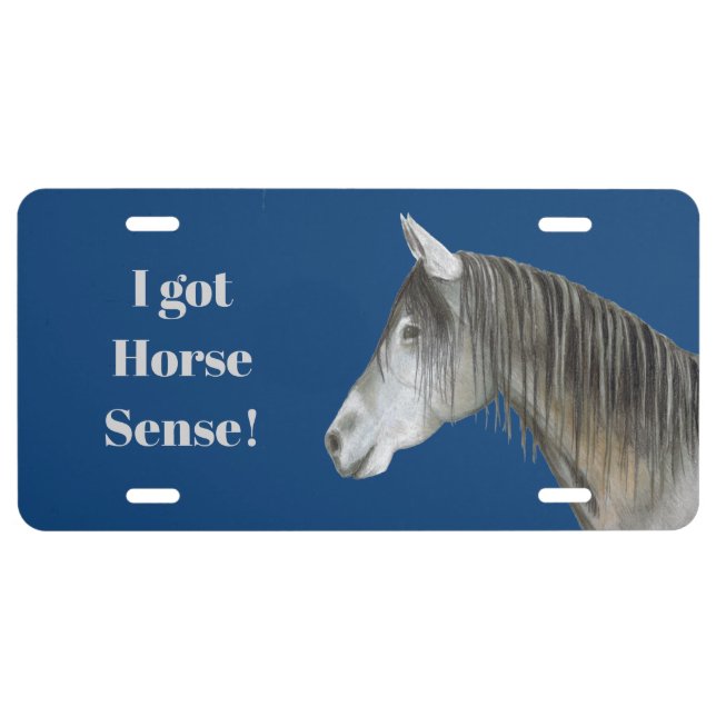 Horse Sense License Plate (Front)