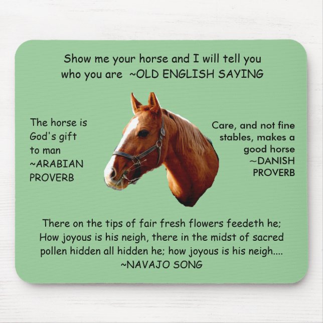 HORSE SENSE - mousepad (Front)