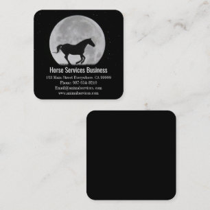 Horse Services or Equine Veterinarian Beautiful Square Business Card
