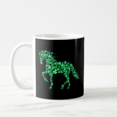 Horse Shamrock Horseback Riding Equestrian St Patr Coffee Mug