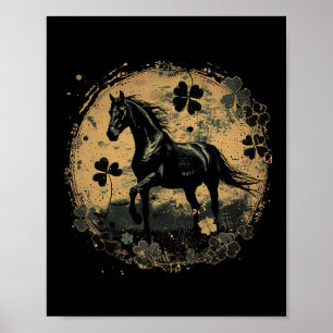 Horse Shamrock St. Patrick's Day Saint Paddy's Iri Poster
