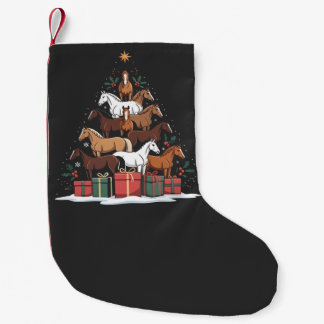 Horse Shaped Christmas Tree Equine Xmas Small Christmas Stocking
