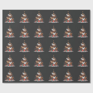 Horse Shaped Christmas Tree Equine Xmas Wrapping Paper