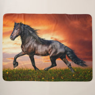 Horse Sherpa Blanket