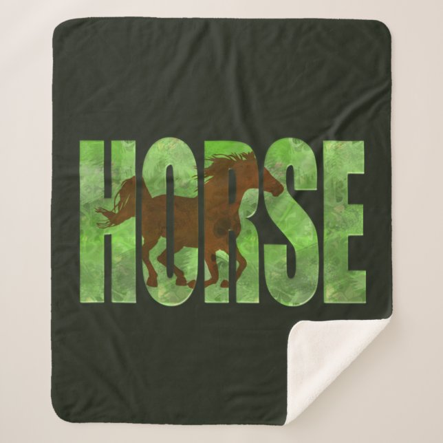 horse sherpa blanket (Front)
