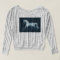 Horse Shilhouette Gray Off The Shoulder Sweatshirt