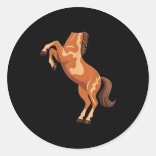 Horse Shirt Adult Kids Men Women Body Horse Costum Classic Round Sticker