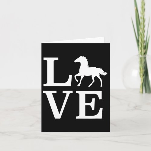 Horse Shirt Equestrian Gifts Horseback Riding Love Card