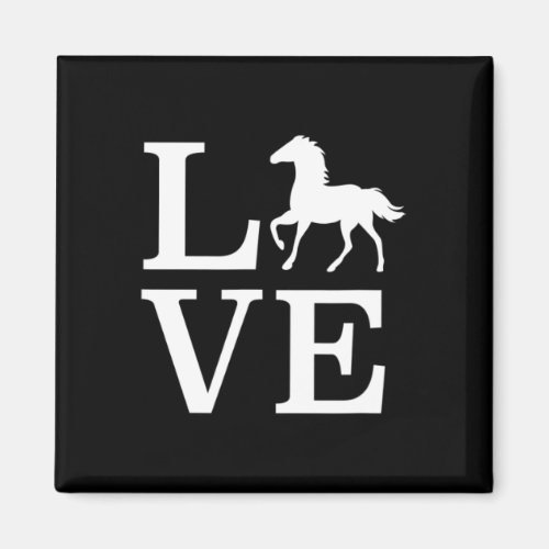 Horse Shirt Equestrian Gifts Horseback Riding Love Magnet