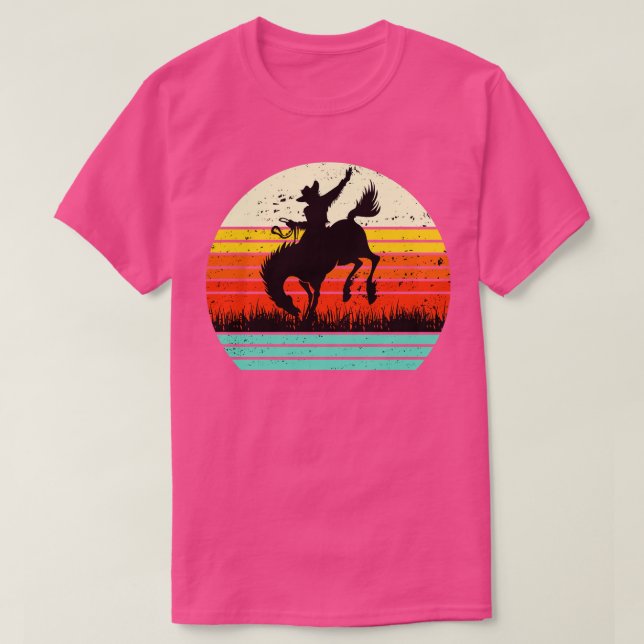 Horse Shirt Rodeo Shirt Bucking Bronco Shirt Horse (Design Front)