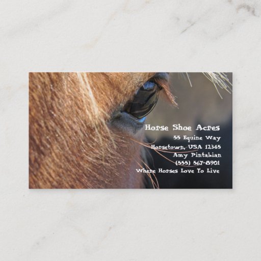 Customizable Horse Shoe Acres Business Card Templates
