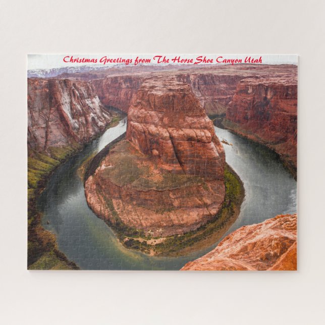 Horse Shoe Canyon Utah. Christmas Greetings Jigsaw Puzzle (Horizontal)