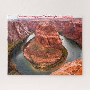 Horse Shoe Canyon Utah. Christmas Greetings Jigsaw Puzzle