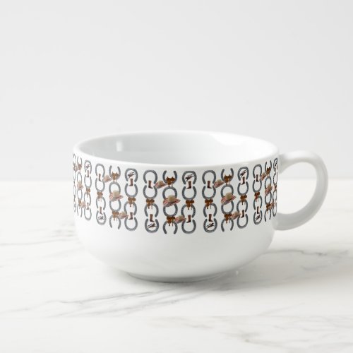 Horse Shoe Saddle Soup Mug