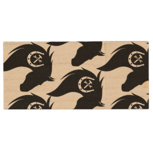 Horse Shoeing Farrier Shoe Horse Animal Wood Flash Drive