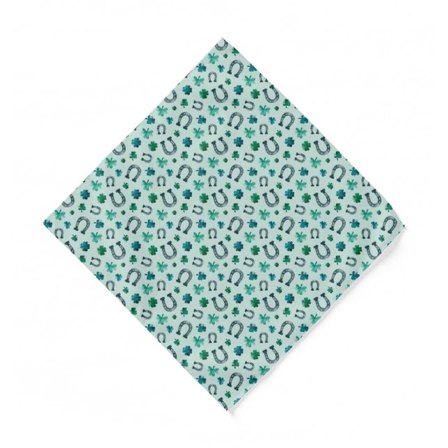 Horse Shoes and Shamrocks Bandana (Front)
