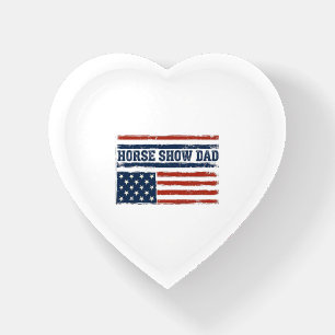 Horse Show Dad American Flag Vintage Shirt Design_ Paperweight