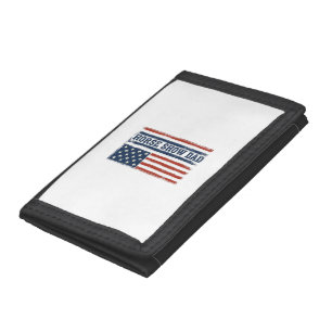 Horse Show Dad American Flag Vintage Shirt Design_ Trifold Wallet