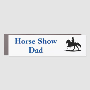 Horse Show Dad Car Magnet - Blue Type