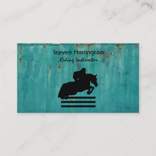 Horse Show Hunter Jumper Silhouette Business Card