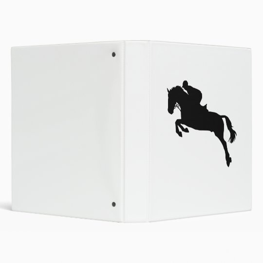 Horse show jumping 3 ring binder