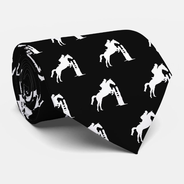 Horse show jumping competitions | Sport Gifts Neck Tie (Rolled)